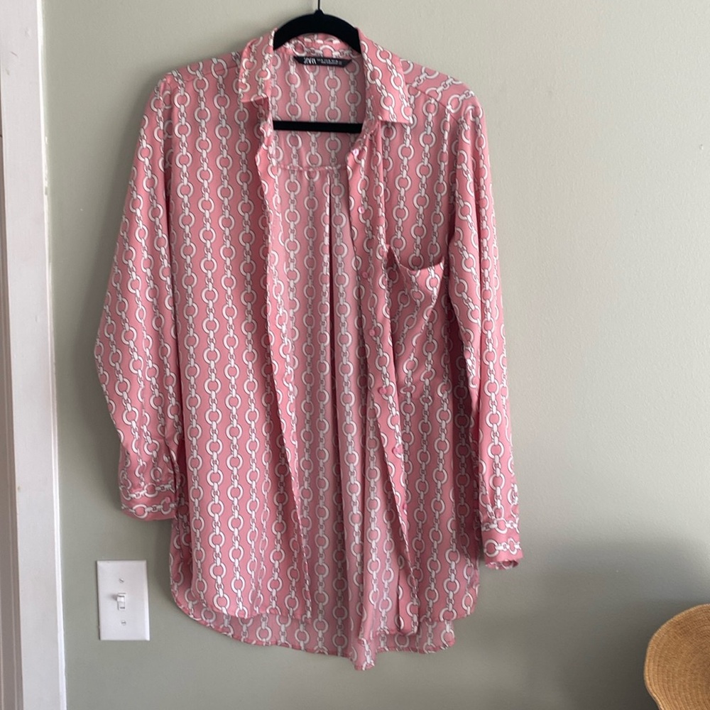 Zara button down top